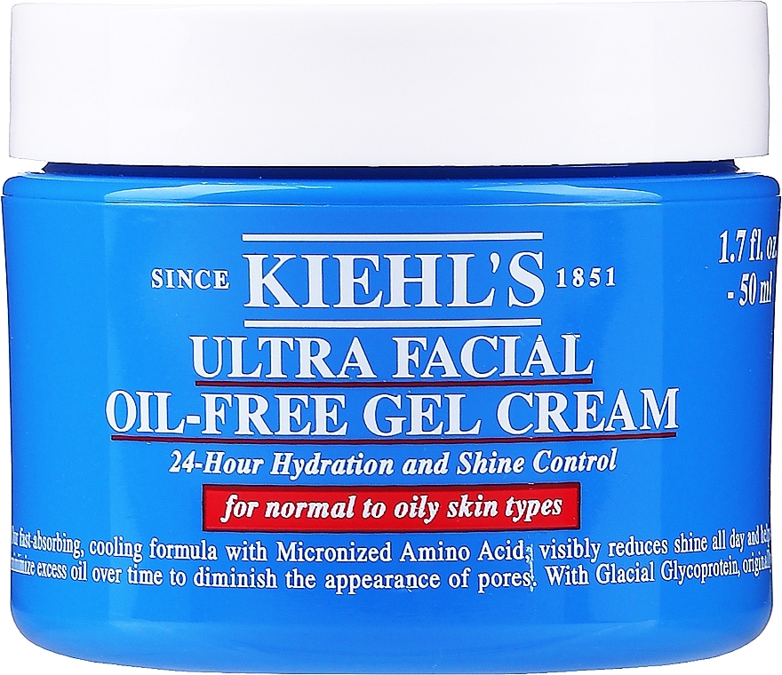 Moisturizing Oil-Free Facial Gel Cream - Kiehl's Ultra Facial Oil Free Gel-Cream — photo N1