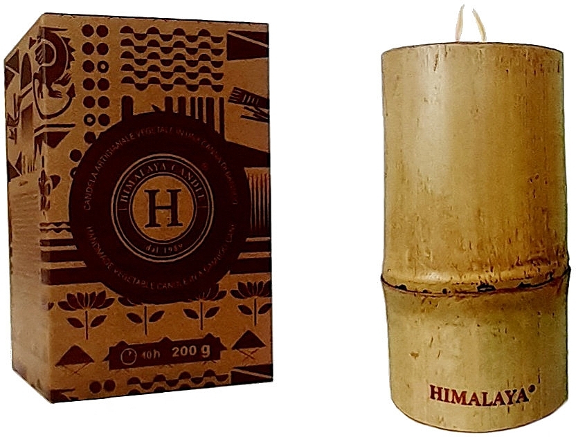 Green Tea Scented Candle - Himalaya dal 1989 Bamboo Cane Green Tea Candle — photo N1