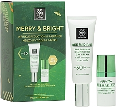 Fragrances, Perfumes, Cosmetics Set - Apivita Merry & Bright Set Bee Radiant SPF30 (f/cr/40ml + eye/cr/15ml)