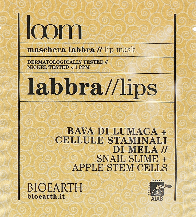 Lip Mask with Snail Mucin & Apple Stem Cells - Bioearth Loom — photo N10