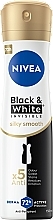 Fragrances, Perfumes, Cosmetics Antiperspirant-Deodorant "Silky Smooth" - NIVEA Black & White Invisible Silky Smooth Antyperspirant Spray 