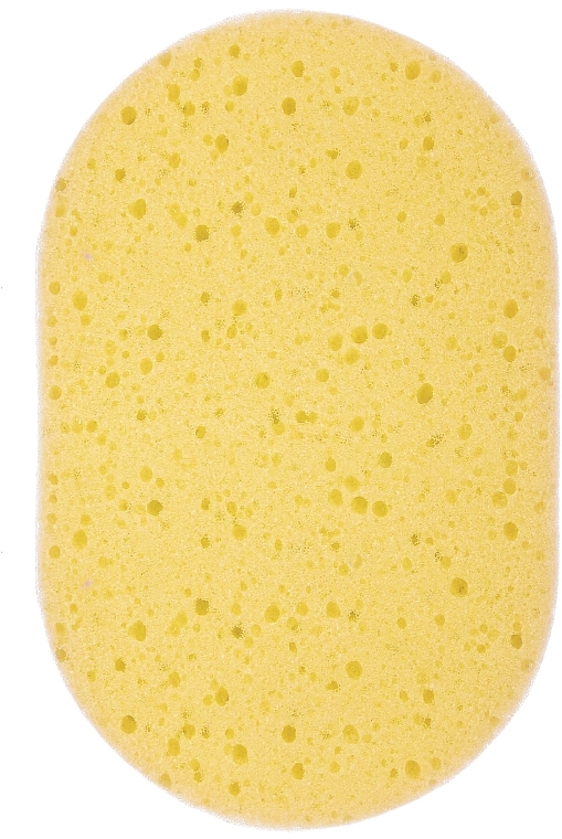 Oval Bath Sponge 30420, yellow - Top Choice — photo N1