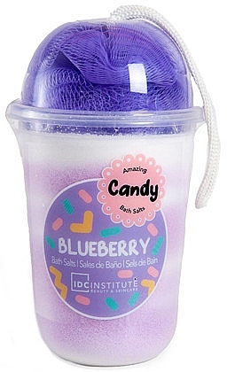 Blueberry Bath Salt + Bath Sponge - IDC Institute Candy Pack — photo N1