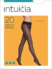 Tights "FASHION TOP" 20 Den, black - Intuicia — photo N11