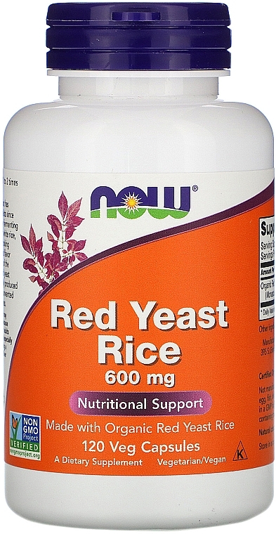 Red Yeast Rice, 600mg, capsules - Now Foods Red Yeast Rice, 600mg — photo N1