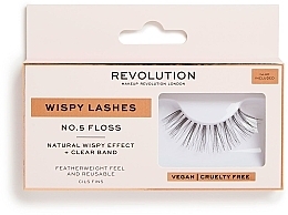 False Lashes - Makeup Revolution No.5 Floss Wispy Lashes — photo N1