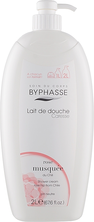 Rosehip Shower Cream - Byphasse Caresse Shower Cream — photo N8