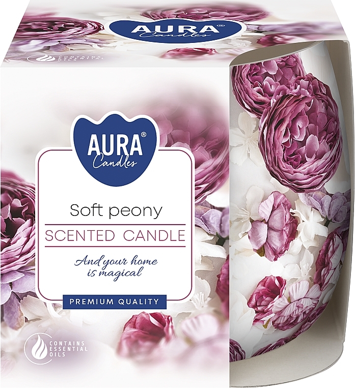 Soft Peony Scented Candle in Glass - Bispol Scented Candle — photo N1