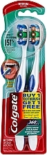 Fragrances, Perfumes, Cosmetics Toothbrush 360 "Whole Mouth Clean", 1+1, purple+orange - Colgate