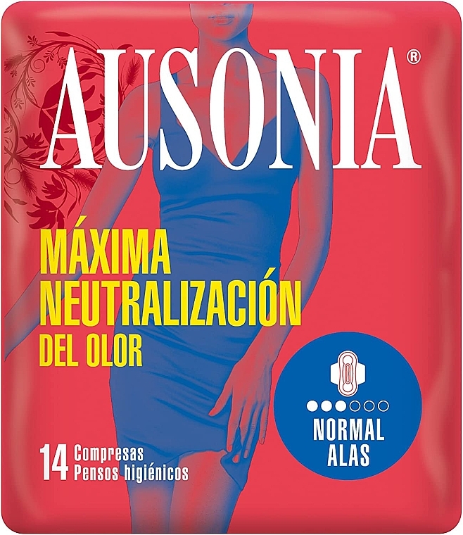 Pantiliners with Wing, 14 pcs - Ausonia Normal With Wings Sanitary Towels — photo N3