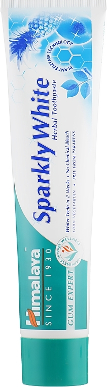 Toothpaste "Whitening" - Himalaya Herbals Gum Expert Sparkly White — photo N5