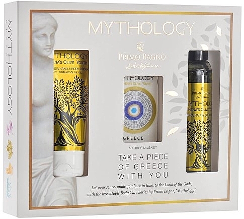Skincare Set - Primo Bagno Mythology Athena's Olive Youth Set (b/wash/100 ml + h/cr/75 ml + magnet) — photo N1
