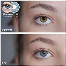 Emerald Contact Lenses, 2 pcs - Clearlab Clearcolor 55 Emerald FL303N — photo N13