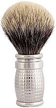 Fragrances, Perfumes, Cosmetics シェービング ブラシ - Plisson Diamond Palladium Finish & High Mountain White Fibre Shaving Brush	