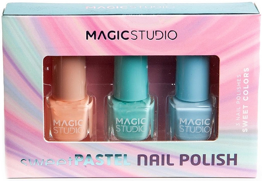 Nail Polish Set - Magic Studio Sweet Pastel 3 Nail Polish Set (nail/polish/3x6ml) — photo N1