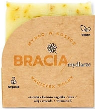 Fragrances, Perfumes, Cosmetics Calendula Solid Soap - Bracia Mydlarze Dry & Sensitive Skin Solid Soap Calendula Field