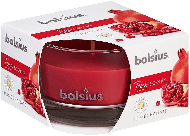 Scented Candle "Pomegranate", 50x80 mm - Bolsius — photo N3