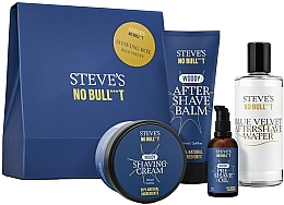 Steve's No Bull***t Blue Velvet - Set (oil/aft/sh/50ml + sh/cr/100ml + aft/sh/balm/100ml + aft/sh/water/100ml) — photo N1