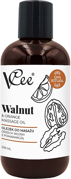 Walnut & Orange Massage Oil - Vcee Massage Oil — photo N1