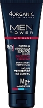 Fragrances, Perfumes, Cosmetics Natural Strengthening Shampoo - 4Organic Men Power Natural Strengthening Hair Shampoo