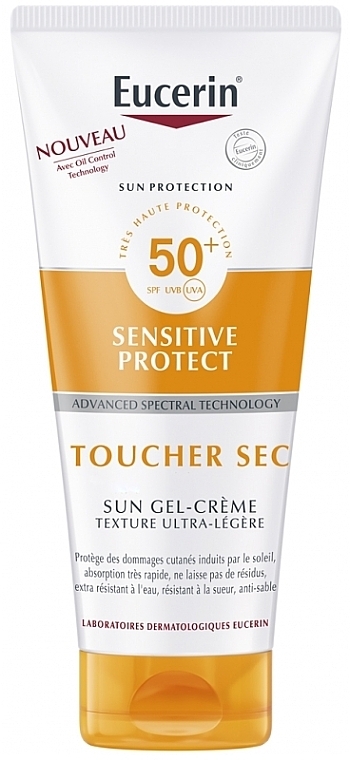 Body Gel-Cream - Eucerin Sun Protection Sensitive Protect Sun Gel-Cream Dry Touch SPF 50 — photo N1