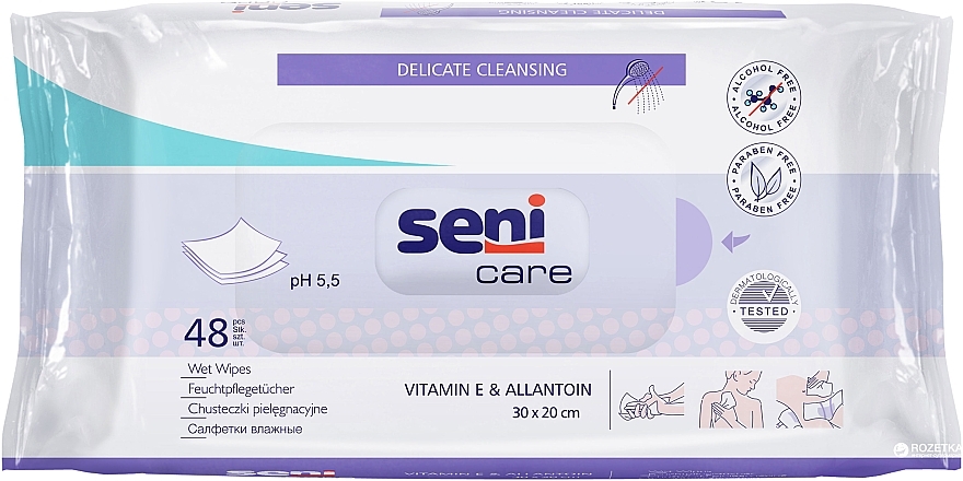 Skin Care Wet Wipes - Seni Care Delicate Cleansing Wet Wipes — photo N1