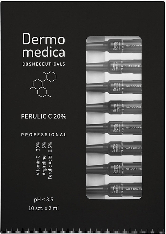 20% Vitamin C Ampoule - Dermomedica Ferulic C 20% Ampoules — photo N1