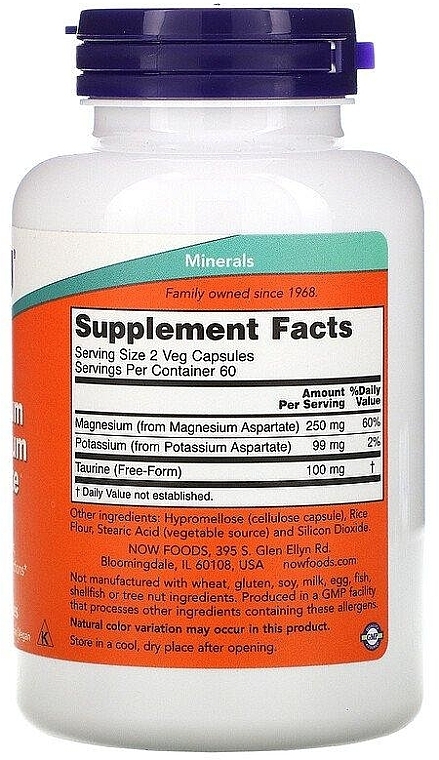 Dietary Supplement "Magnesium & Potassium Aspartate" - Now Foods Magnesium & Potassium Aspartate — photo N10