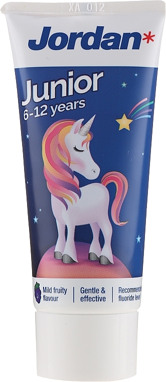 Kids Toothpaste 6-12 years, unicorn - Jordan Junior Toothpaste — photo N1