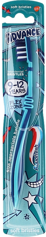 Kids Toothbrush, 9-12 years, dark blue - Aquafresh Advance — photo N1