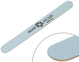 Thin Straight Nail File, 150/150, blue - Mir Ledy Premium — photo N1