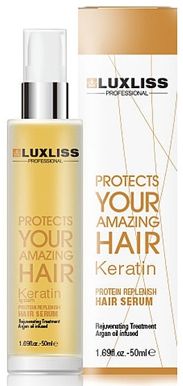 Keratin Oil - Luxliss Keratin Protein Replenish Hair Serum — photo N2