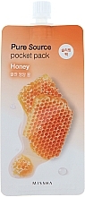 Facial Honey Night Mask - Missha Pure Source Pocket Pack Honey — photo N1
