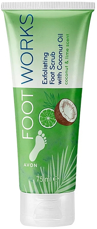 Coconut Oil Relaxing Foot Scrub - Avon Foot Works Coconut & Lime Exfoliating Scrub — photo N1