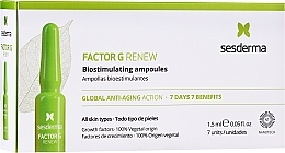 Fragrances, Perfumes, Cosmetics Face Ampoules - SesDerma Laboratories Factor G Renew Biostimulating Ampoules Anti-Ageing Action