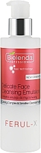 Fragrances, Perfumes, Cosmetics Gentle Face Cleansing Emulsion - Bielenda Professional Ferul-X Delicate Face Cleansing Emulsion
