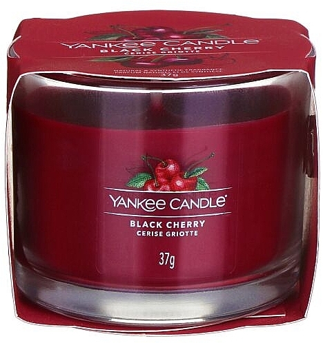 Scented Candle in Glass, mini - Yankee Black Cherry Candle — photo N1