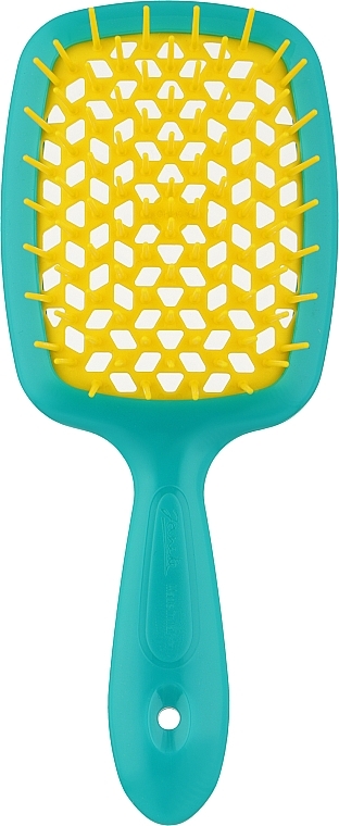 Hair Brush, turquoise and yellow - Janeke Superbrush — photo N4