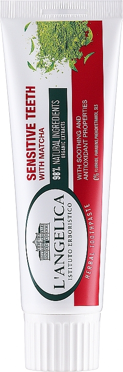 Matcha Toothpaste - L'Angelica Sensitive Teeth With Matcha — photo N1