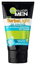 Fragrances, Perfumes, Cosmetics Face Scrub - Garnier Men Turbo Light Oil Control Icy Scrub