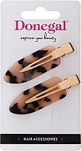 Fragrances, Perfumes, Cosmetics Hair Clips, FA-5673, 2 pcs, light brown - Donegal