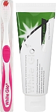 Set with White-Pink Toothbrush - White Glo Herbal White Set (t/paste/100ml + t/brush/1pc + dental/flosser) — photo N10