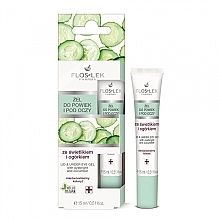 Fragrances, Perfumes, Cosmetics Lid and Under Anti-Aging Eye Gel with Eyebright and Cucumber - Floslek Lid And Under Eye Gel With Eyebright & Cucumber