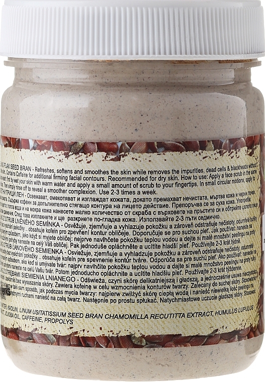 Flax Seed Bran Face Peeling - Hristina Cosmetics Flax Seed Bran Face Peeling — photo N16