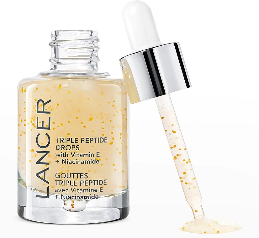 Concentrated Anti-Aging Elixir - Lancer Triple Peptide Drops with Vitamin E + Niacinamide — photo N2