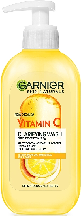 Face Cleansing Gel - Garnier Naturals Vitamin C Cleansing Gel — photo N2