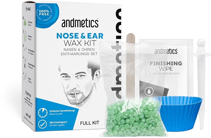 Men Nose & Ear Depilation Set - Andmetics Nose & Ear Wax Kit — photo N2