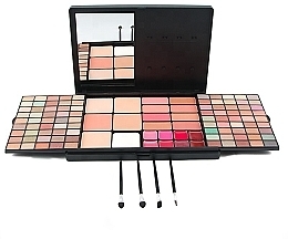 Professional Sliding Makeup Palette with Eyeshadow, Blush, Lipstick & Lip Gloss, 111 shades - King Rose — photo N1