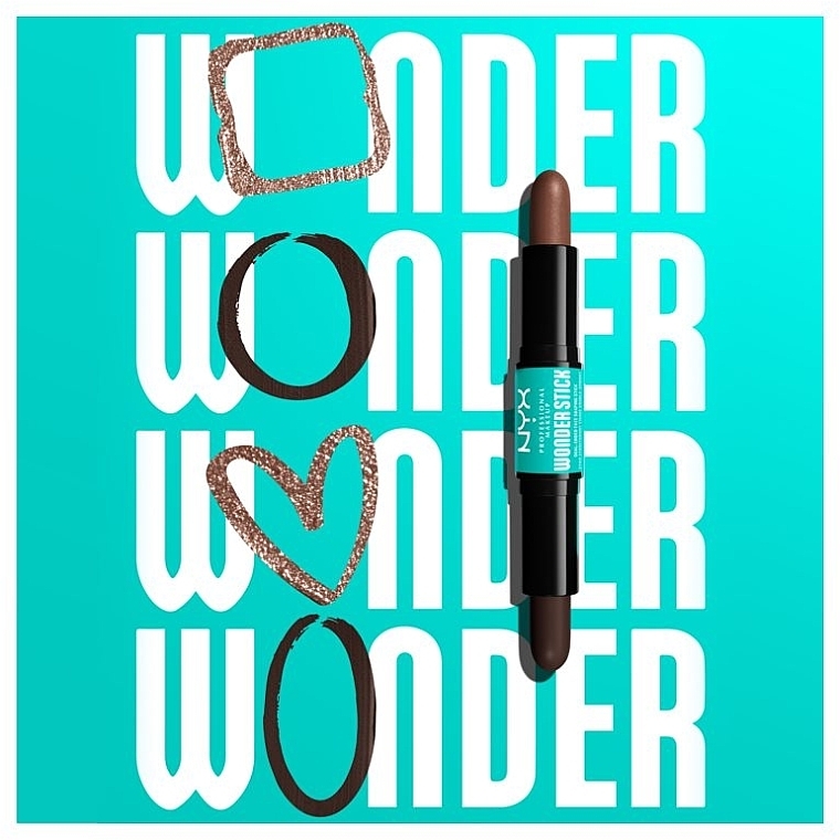 Highlight & Contour Stick 2in1 - NYX Professional Makeup Wonder Stick Dual Face Highlight & Contour — photo N16