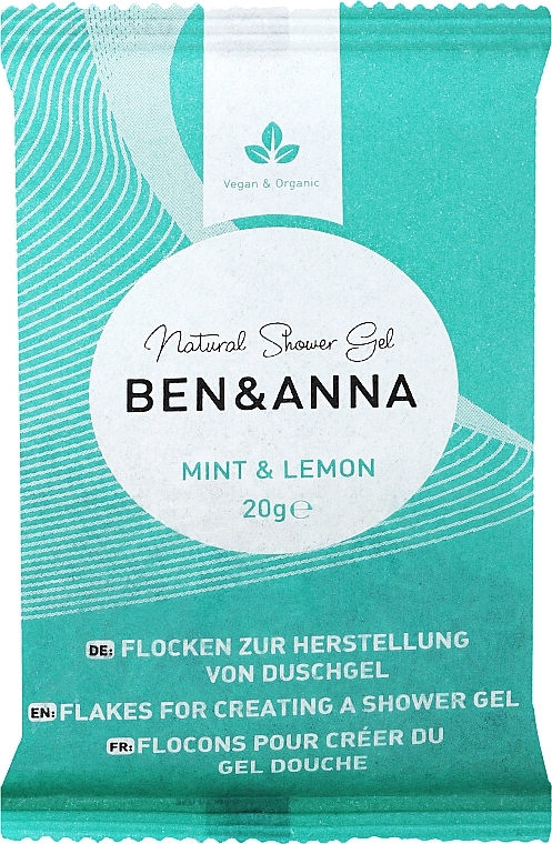Mint & Lemon Set - Ben & Anna Mint&Lemon Shower Gel Flakes — photo N2